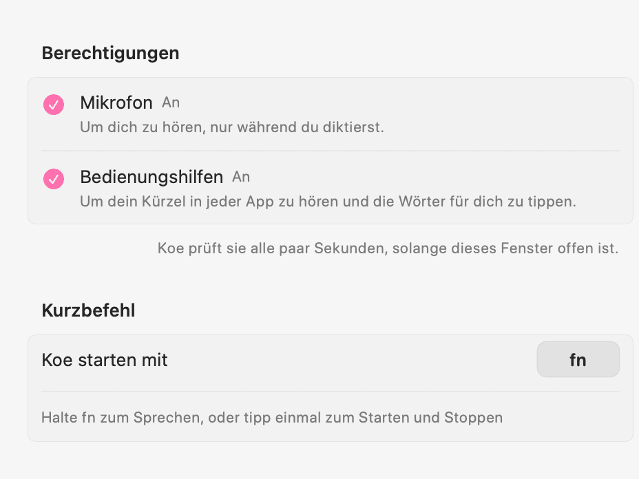 Berechtigungen